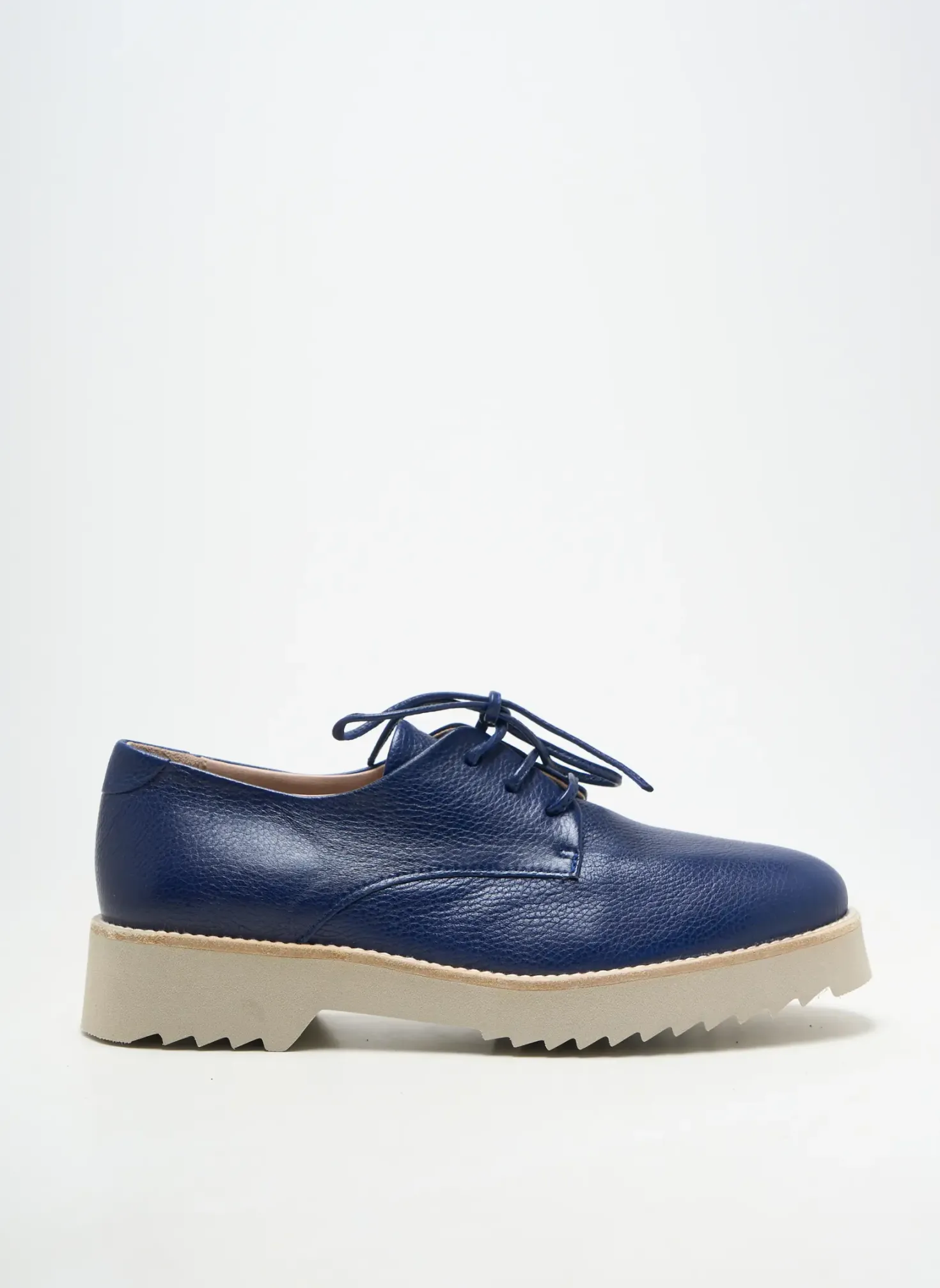 Derbies Homers Bleu Talon Plat Jusqu'à 3cm