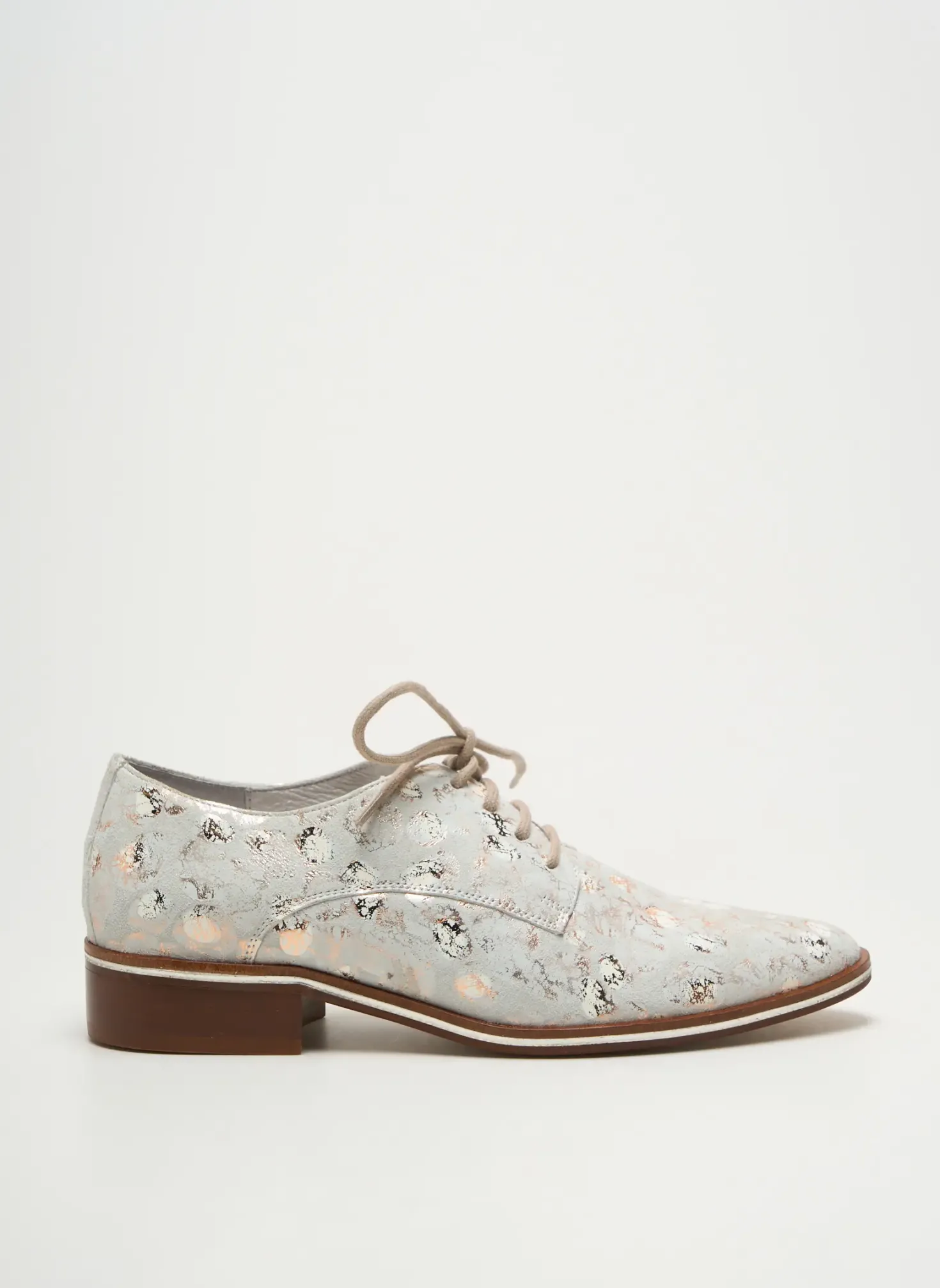 Derbies J.metayer Gris Talon Plat Jusqu'à 3cm