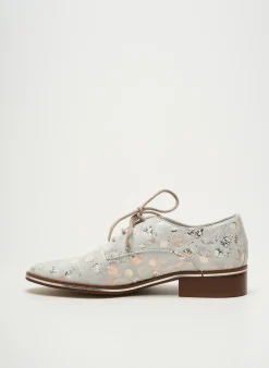 Derbies J.metayer Gris Talon Plat Jusqu'à 3cm