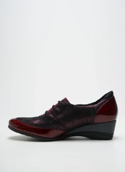Derbies J.metayer Rouge Talon De 4 À 6cm