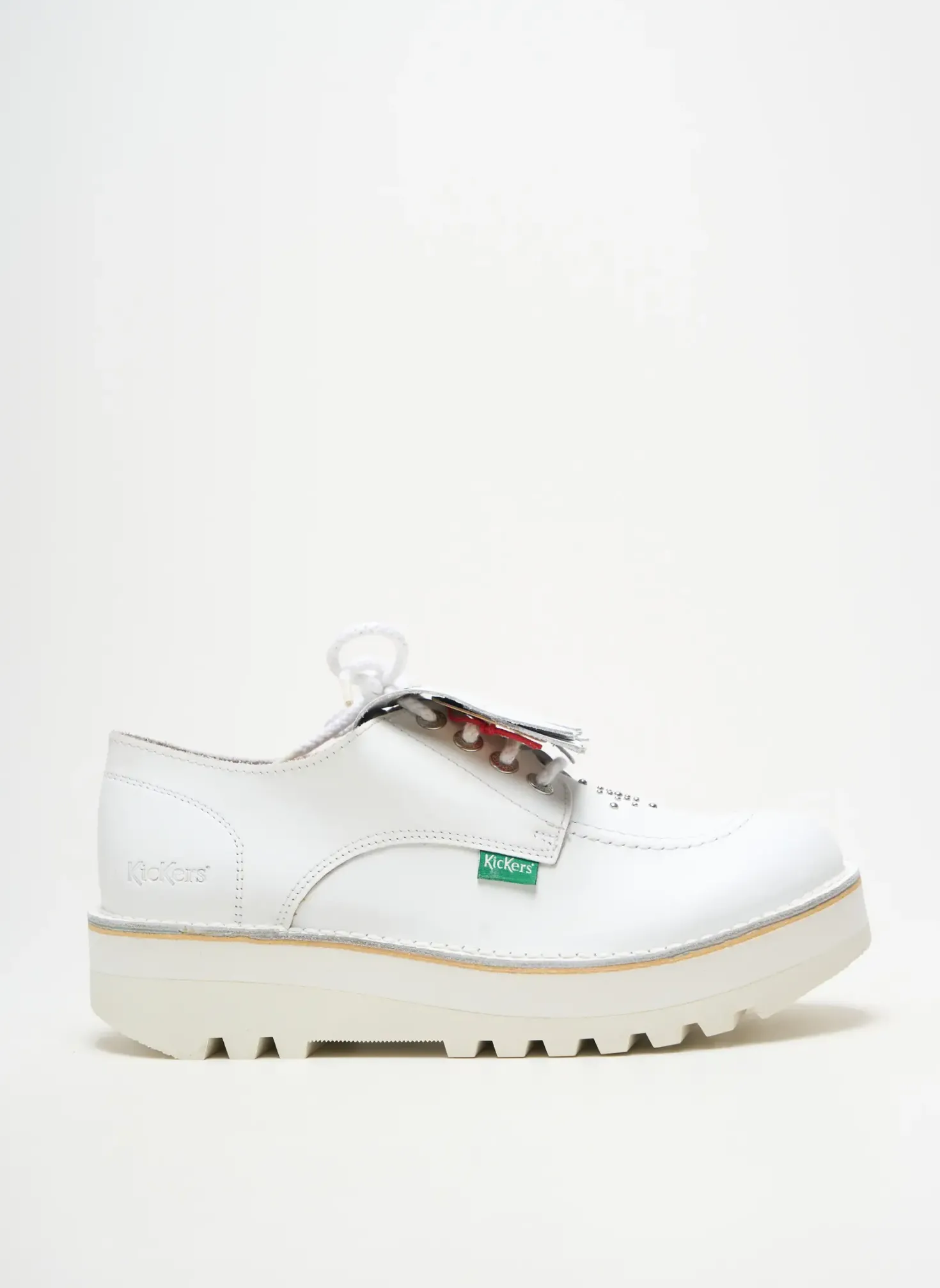 Derbies Kickers Blanc Talon De 4 À 6cm