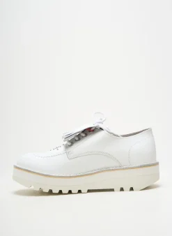 Derbies Kickers Blanc Talon De 4 À 6cm