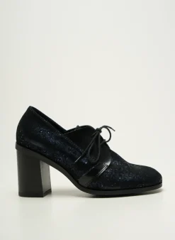 Derbies Lili Mill Bleu Talon De 7 À 9cm