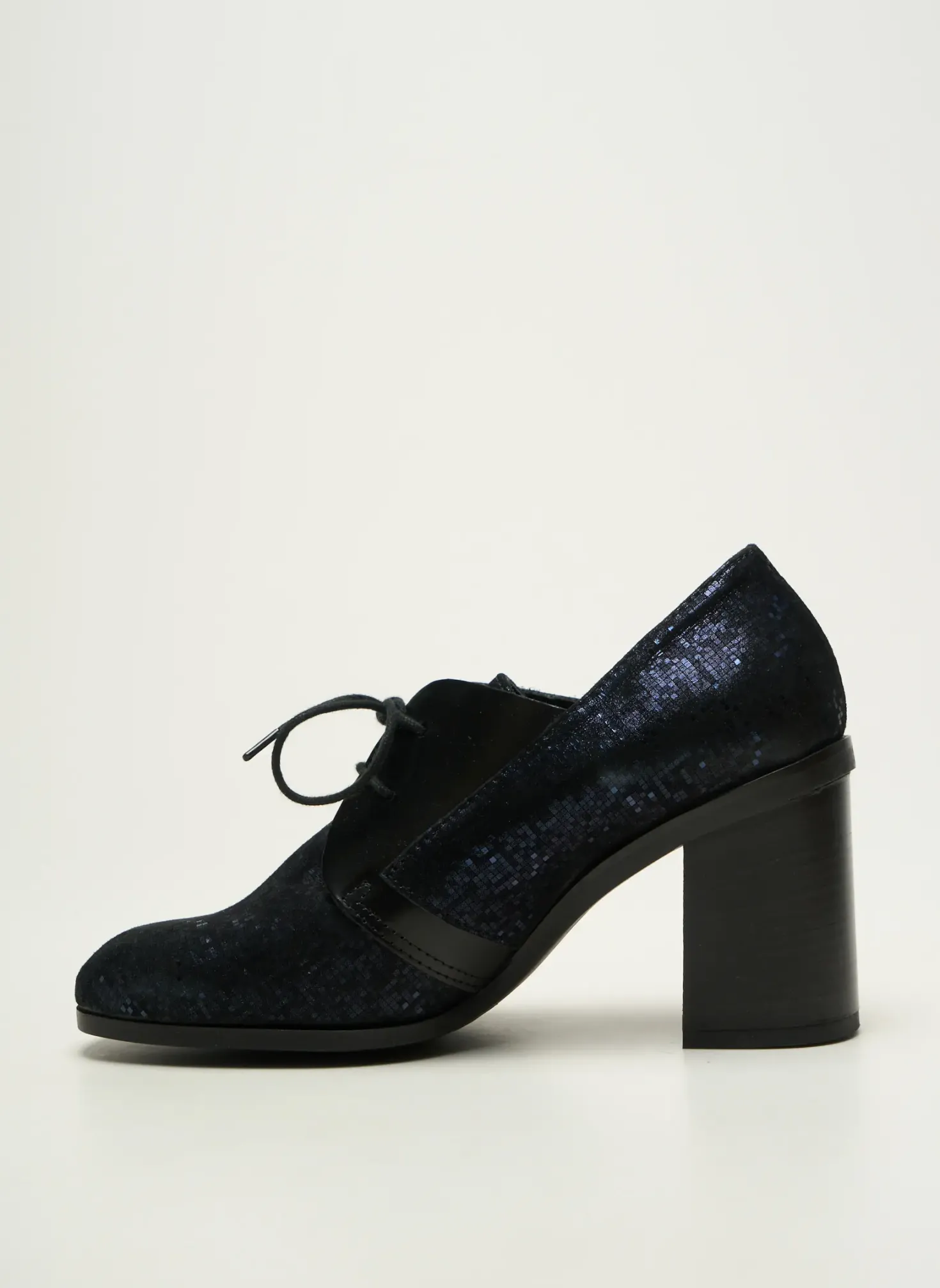 Derbies Lili Mill Bleu Talon De 7 À 9cm