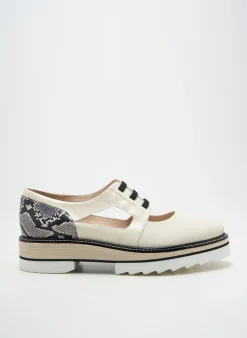 Derbies Lodi Beige Talon Plat Jusqu'à 3cm
