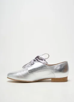 Derbies Lollipops Argent Talon Plat Jusqu'à 3cm