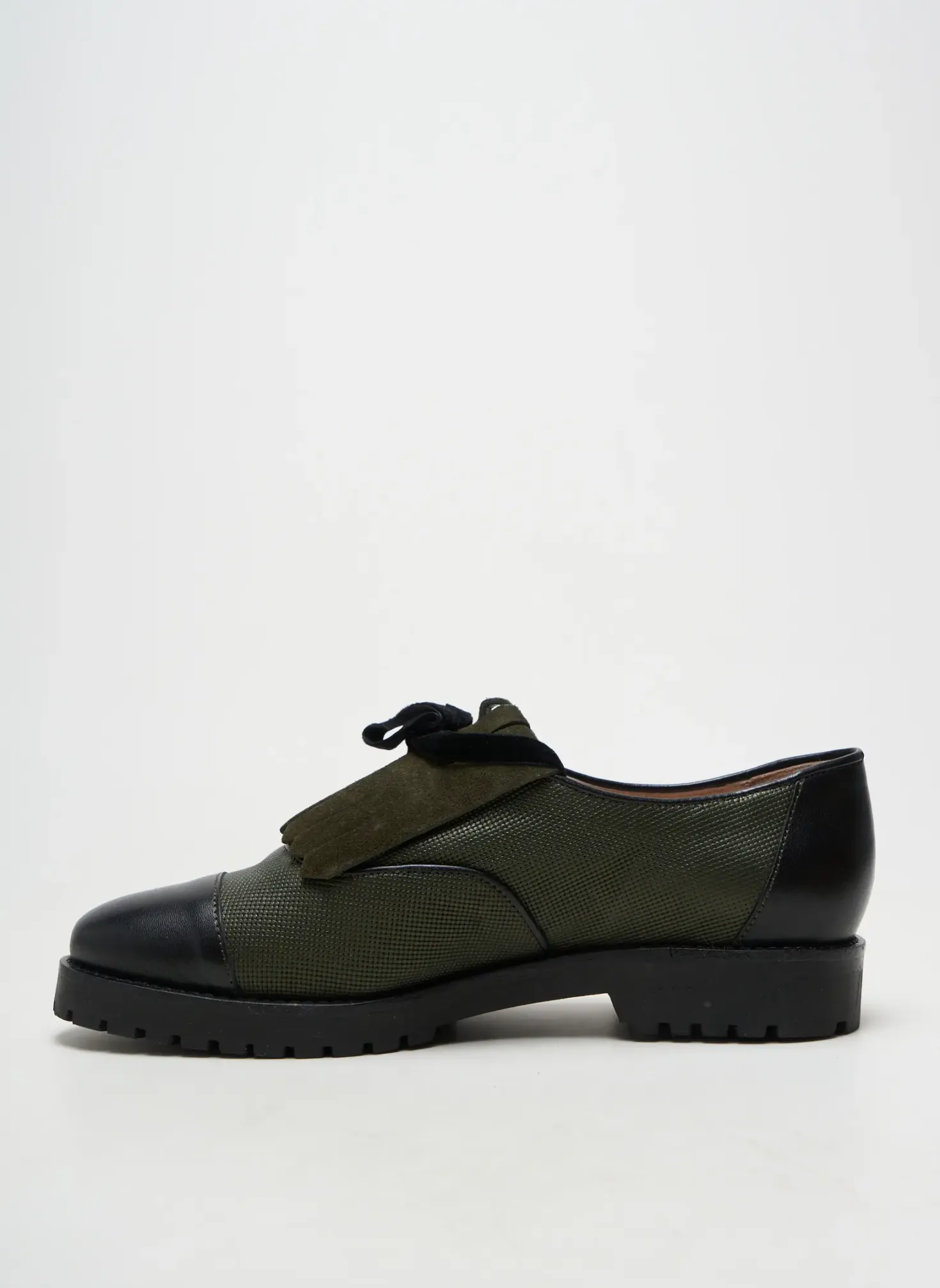 Derbies Lollipops Vert Talon Plat Jusqu'à 3cm