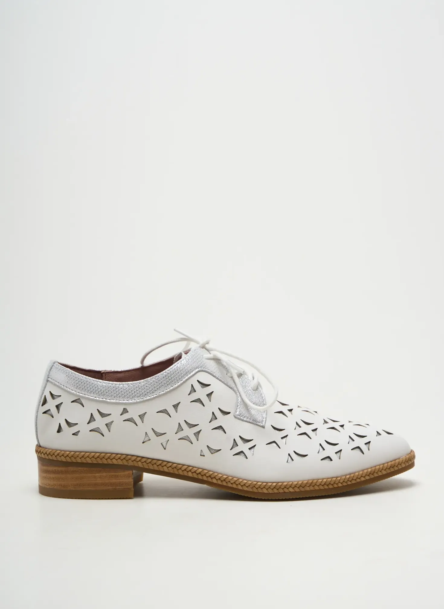 Derbies Mam'zelle Argent Talon Plat Jusqu'à 3cm