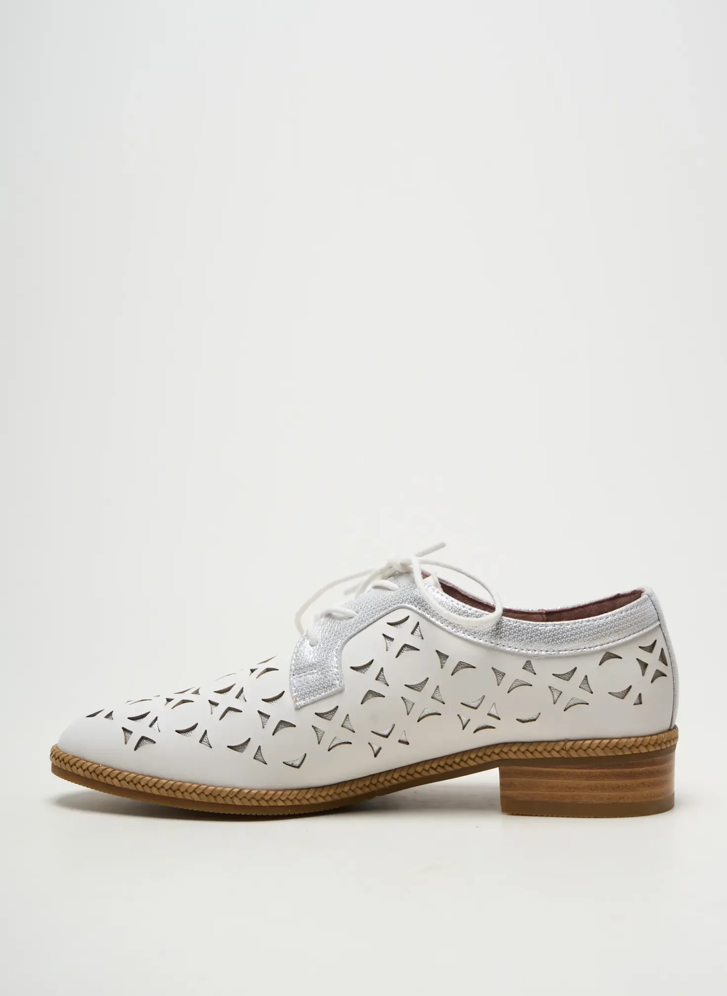 Derbies Mam'zelle Argent Talon Plat Jusqu'à 3cm