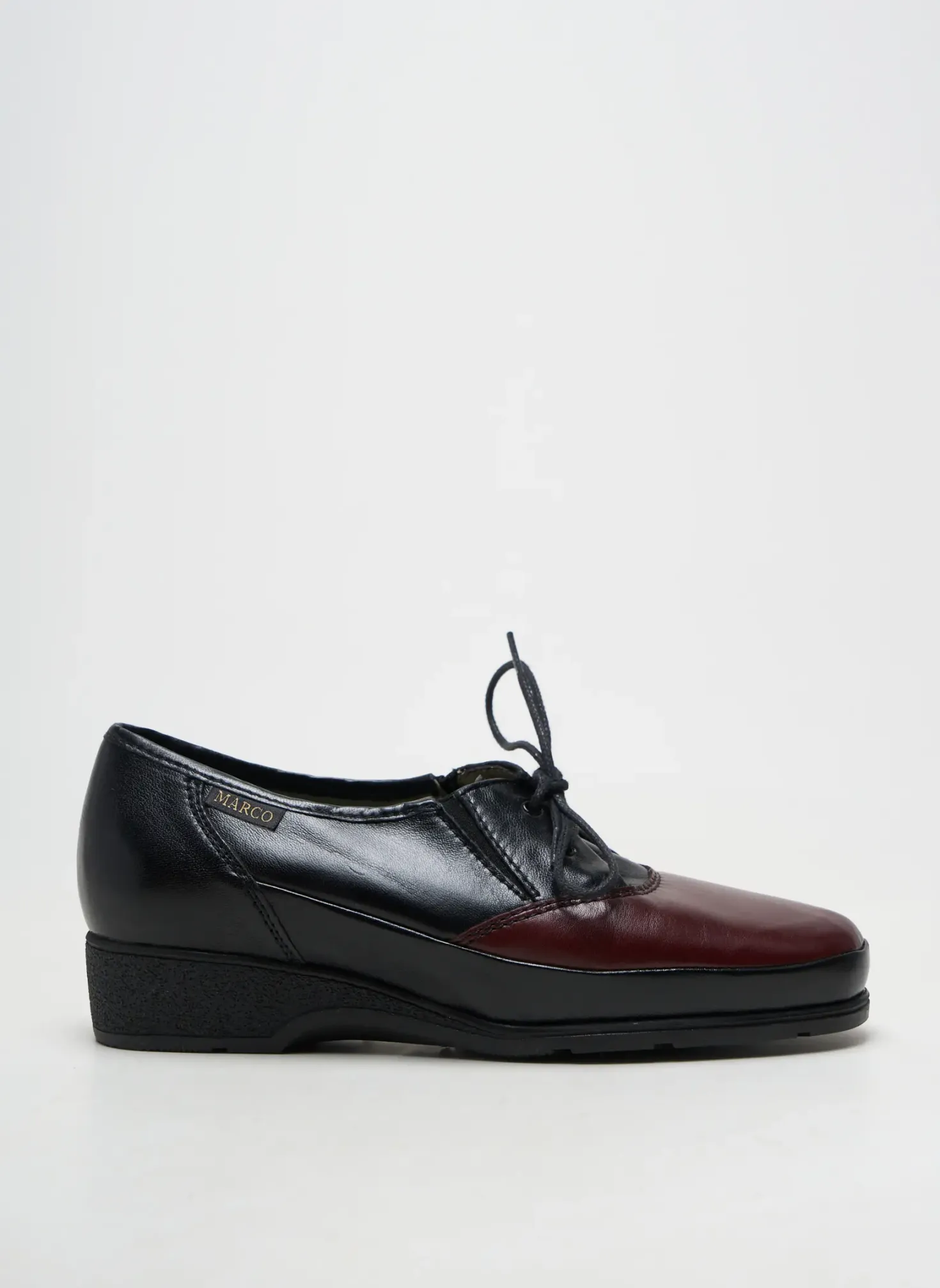Derbies Marco Noir Talon Plat Jusqu'à 3cm