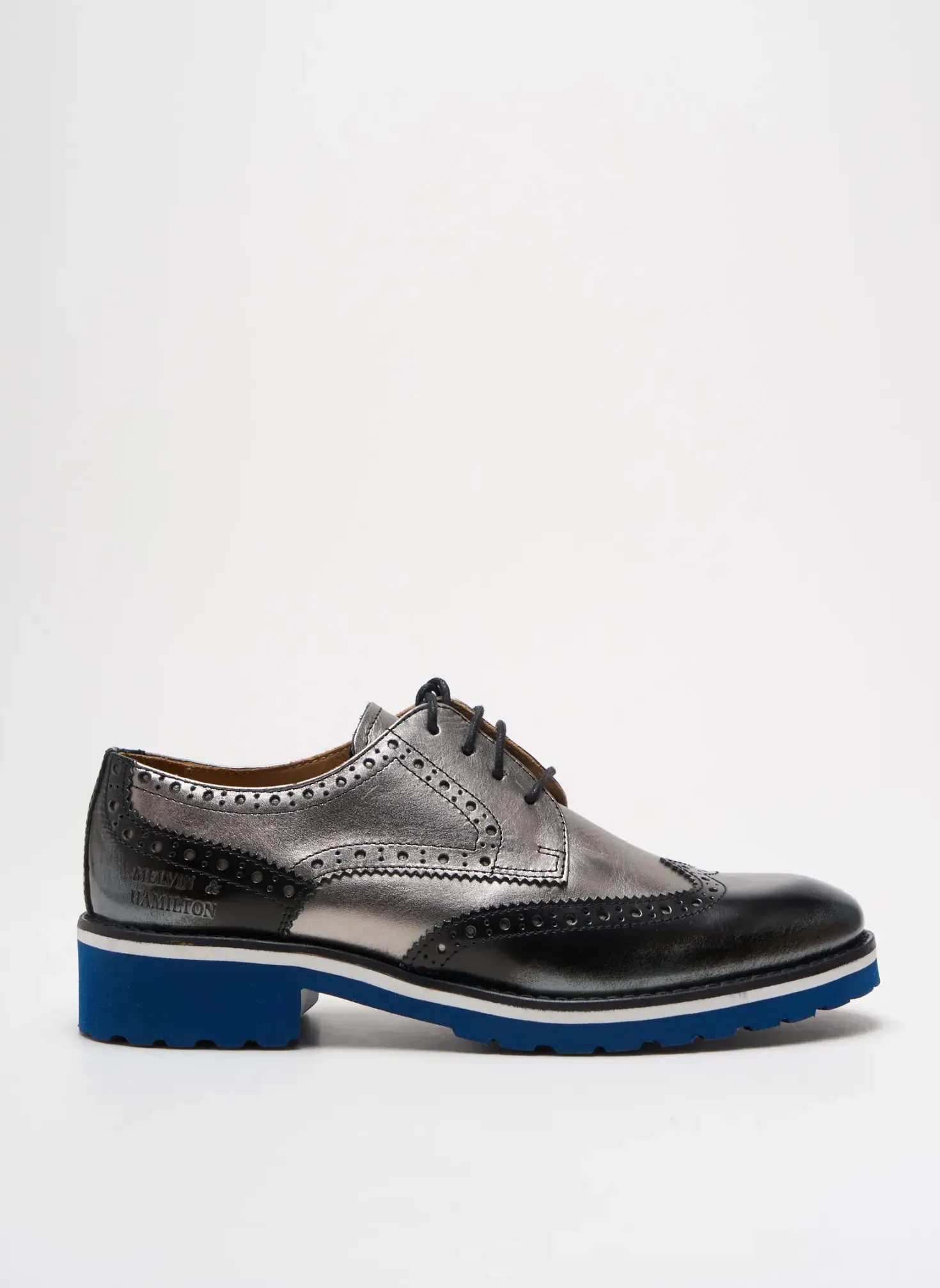 Derbies Melvin & Hamilton Argent Talon Plat Jusqu'à 3cm