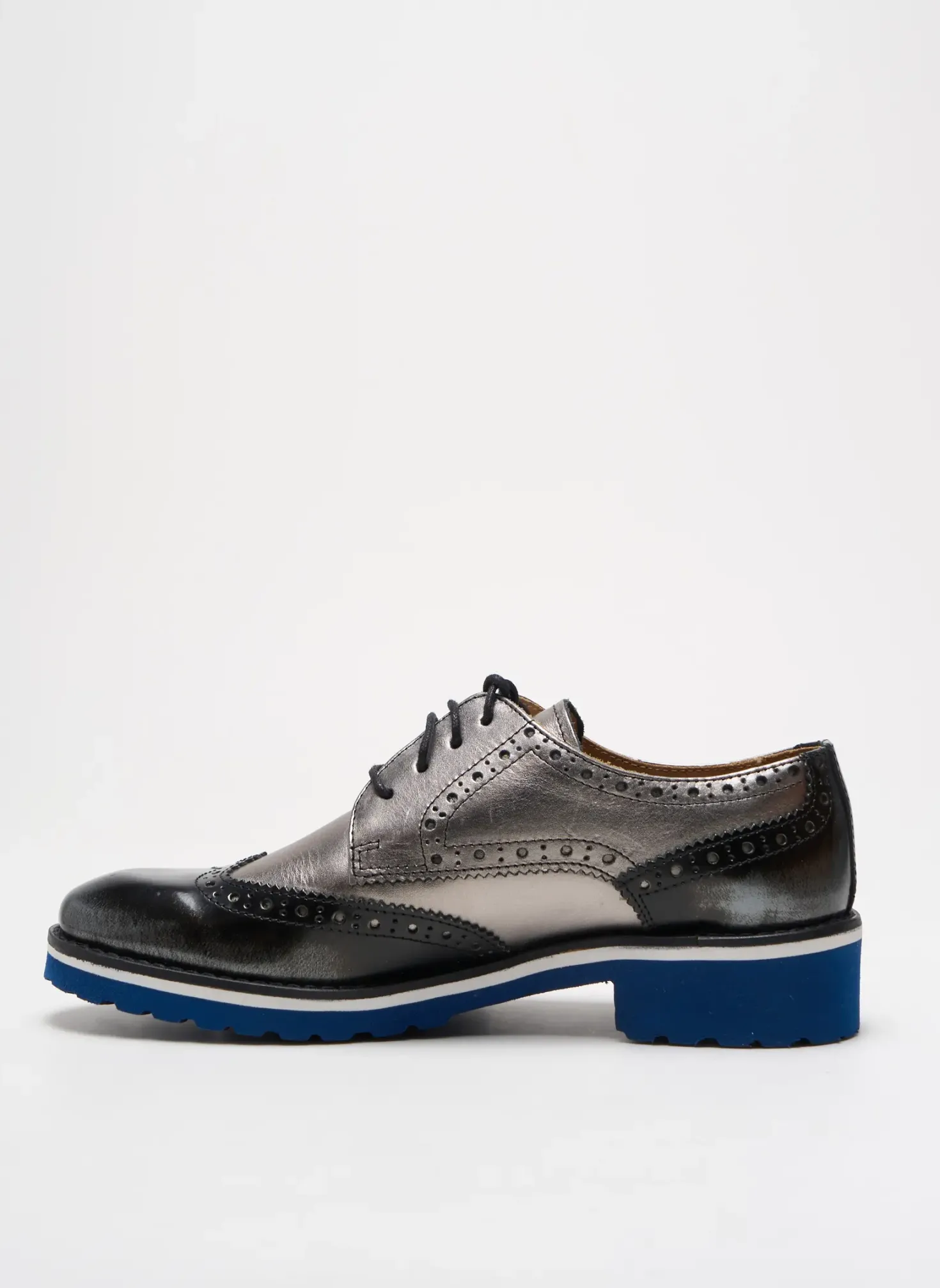 Derbies Melvin & Hamilton Argent Talon Plat Jusqu'à 3cm
