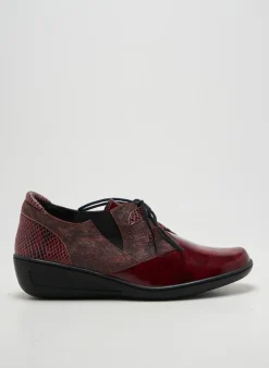 Derbies Ottilia Rouge Talon De 4 À 6cm