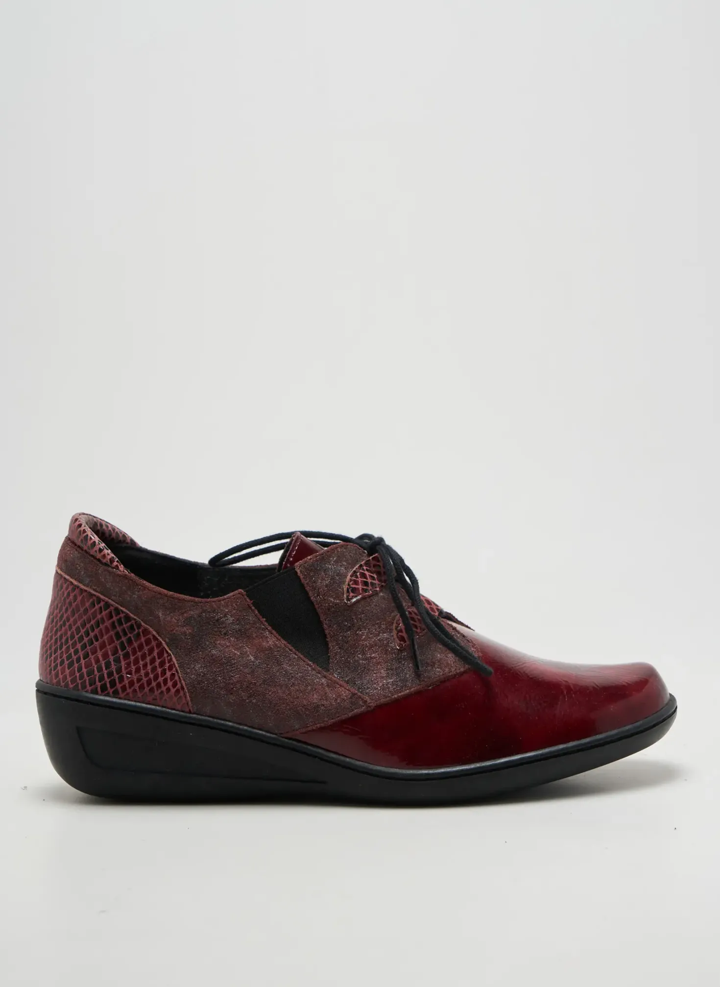 Derbies Ottilia Rouge Talon De 4 À 6cm