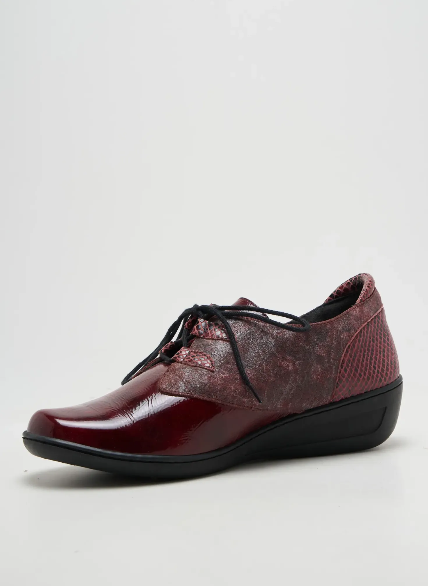 Derbies Ottilia Rouge Talon De 4 À 6cm