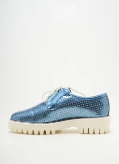 Derbies Pertini Bleu Talon Plat Jusqu'à 3cm