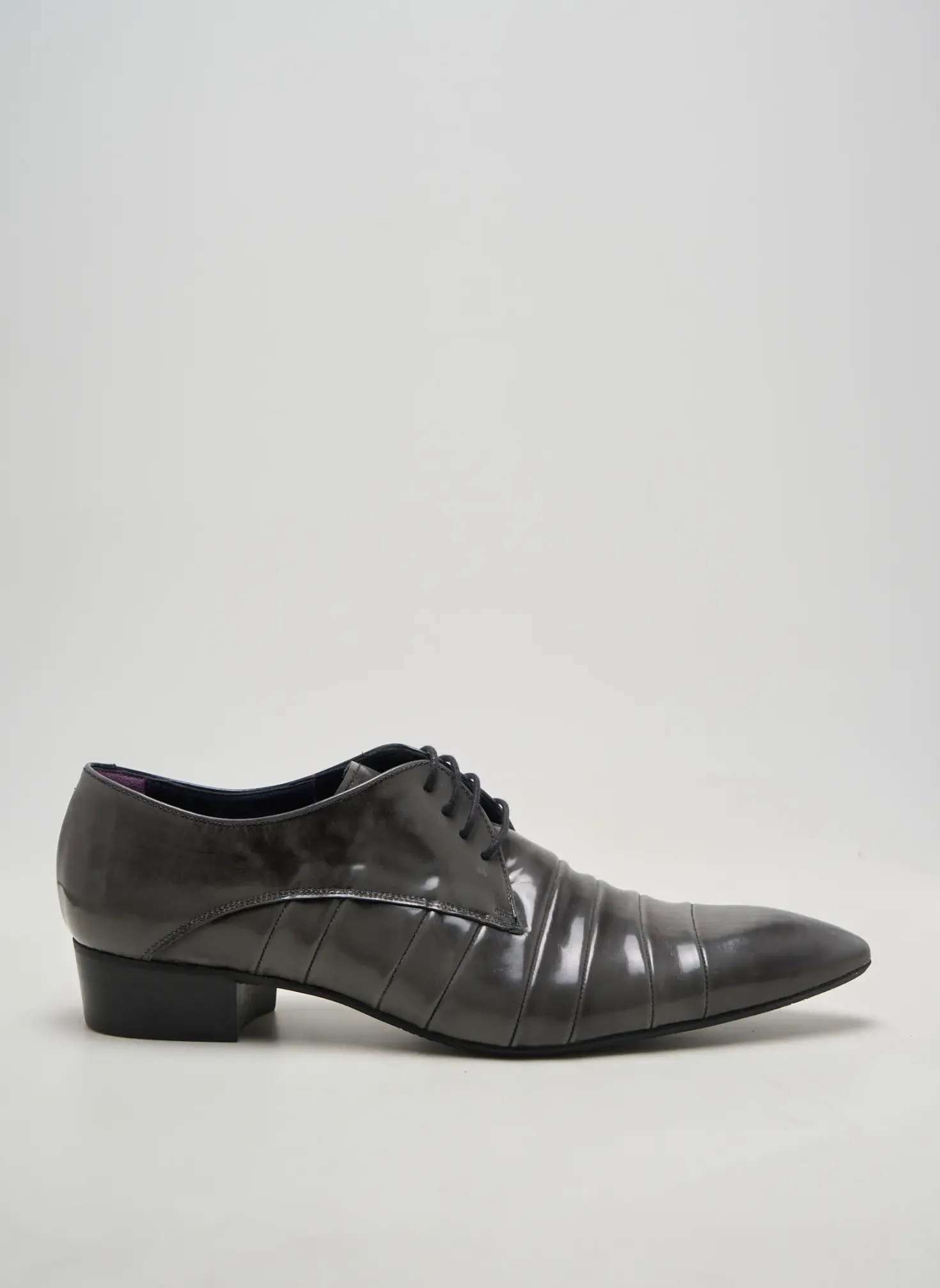 Derbies Pertini Gris Talon Plat Jusqu'à 3cm