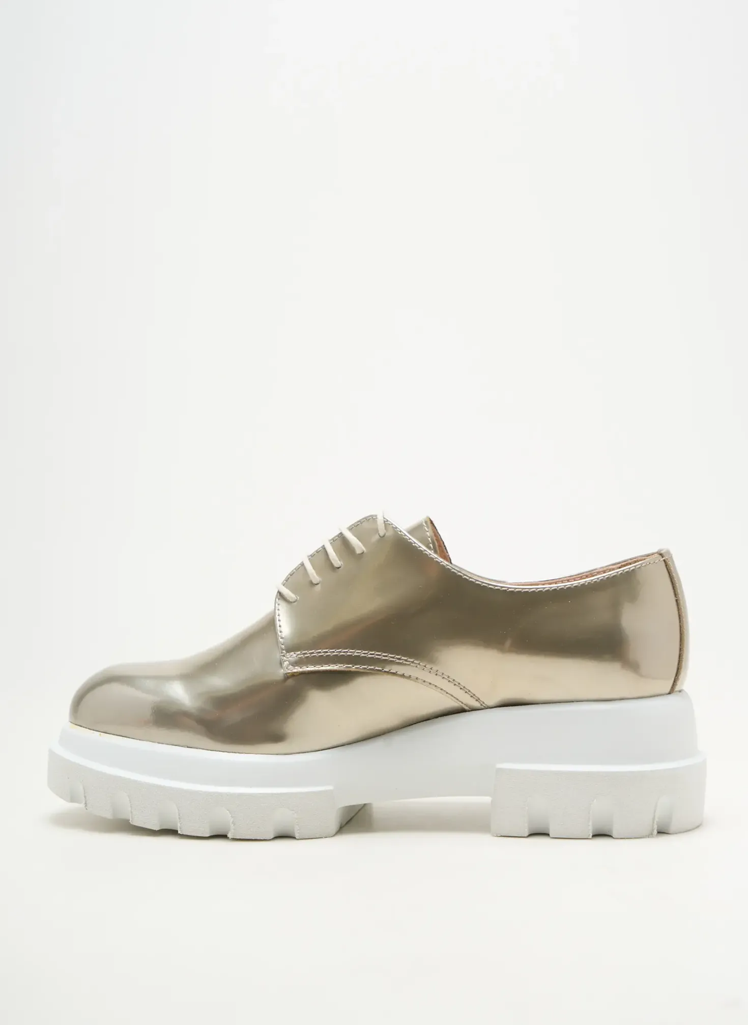 Derbies Pertini Or Talon Plat Jusqu'à 3cm