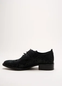 Derbies Philippe Morvan Noir Talon Plat Jusqu'à 3cm