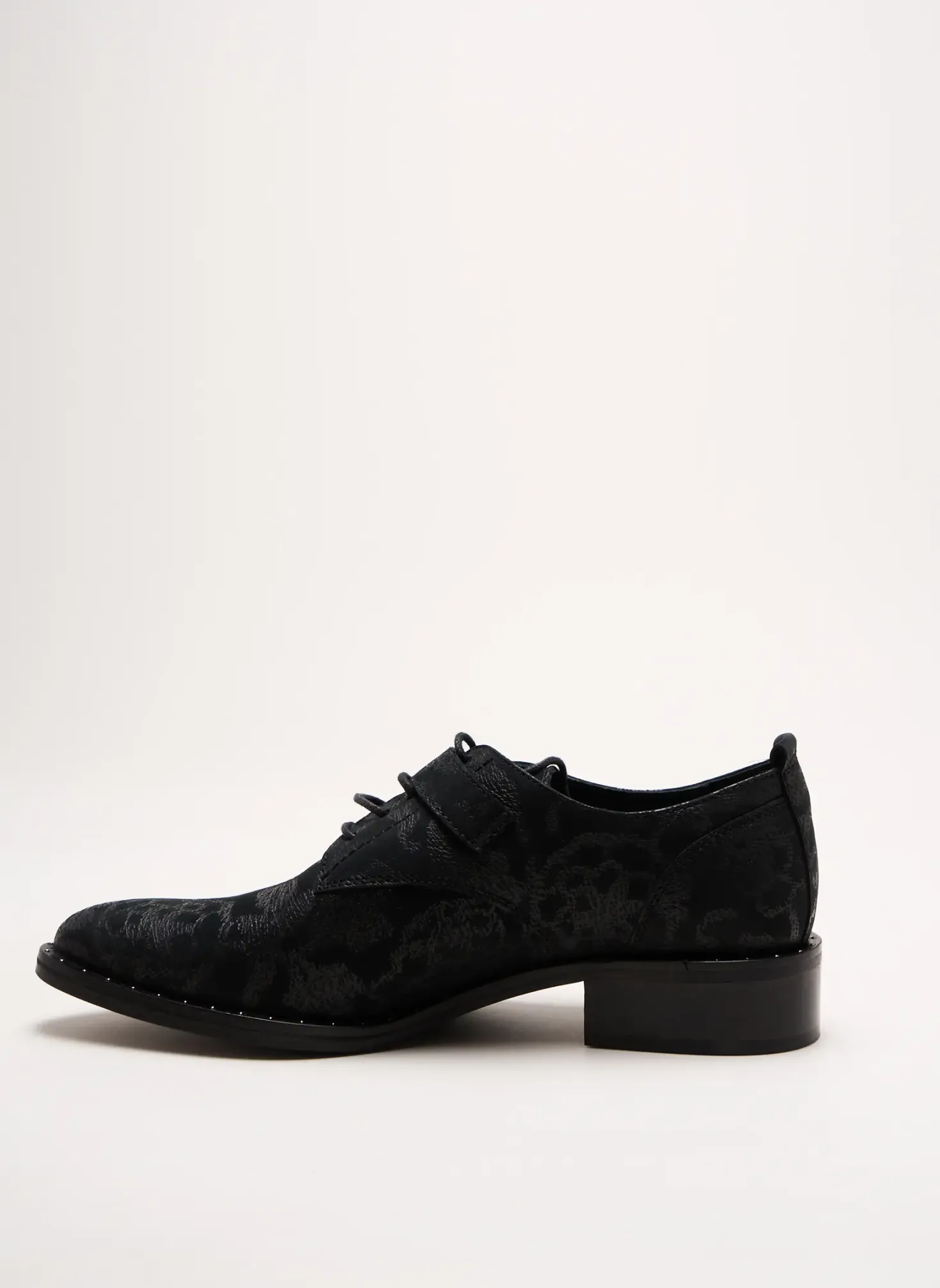 Derbies Philippe Morvan Noir Talon Plat Jusqu'à 3cm