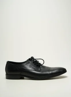 Derbies Pierre Cardin Noir Talon Bas