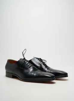 Derbies Santoni Noir Talon Bas