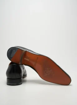 Derbies Santoni Noir Talon Bas