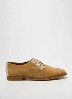 Derbies Schmoove Beige Talon Plat Jusqu'à 3cm