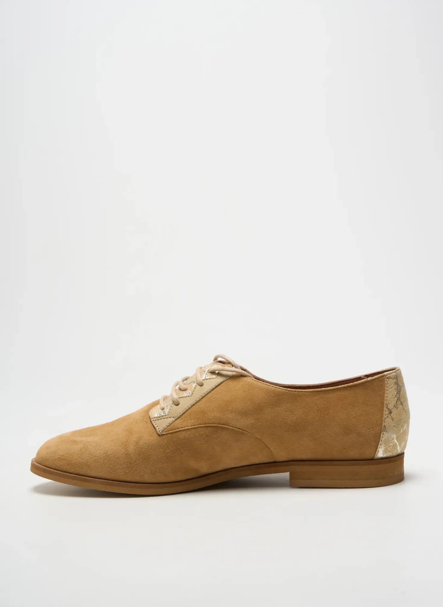 Derbies Schmoove Beige Talon Plat Jusqu'à 3cm
