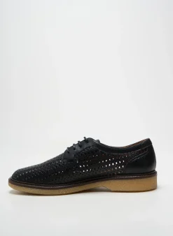 Derbies Schmoove Noir Talon Plat Jusqu'à 3cm