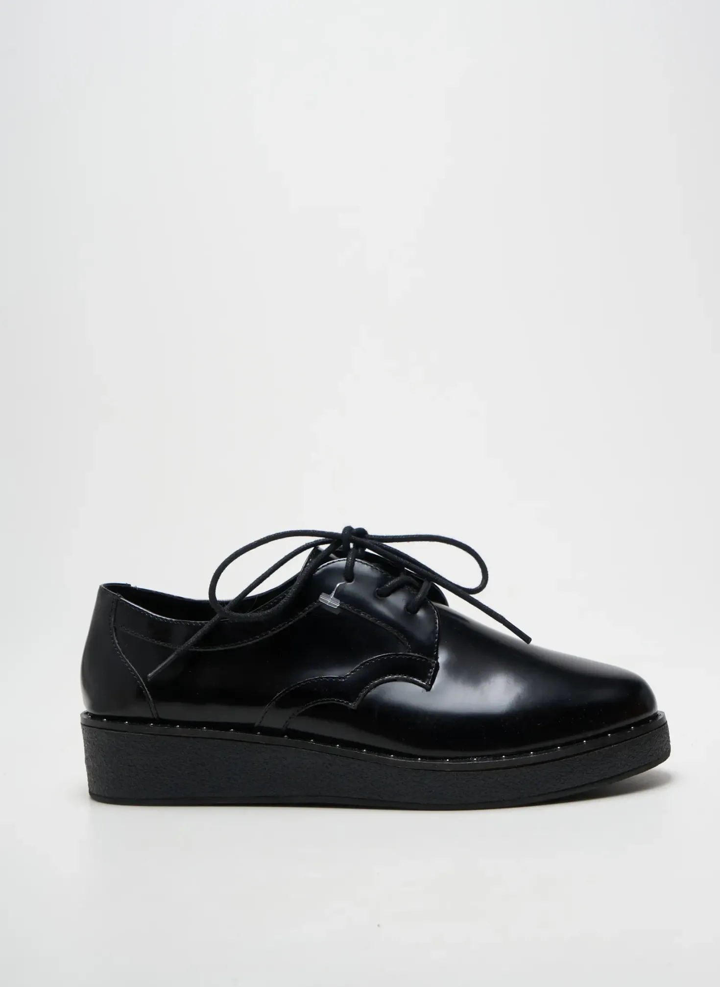 Derbies Schmoove Noir Talon Plat Jusqu'à 3cm