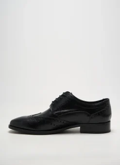 Derbies Sioux Noir Talon Plat Jusqu'à 3cm