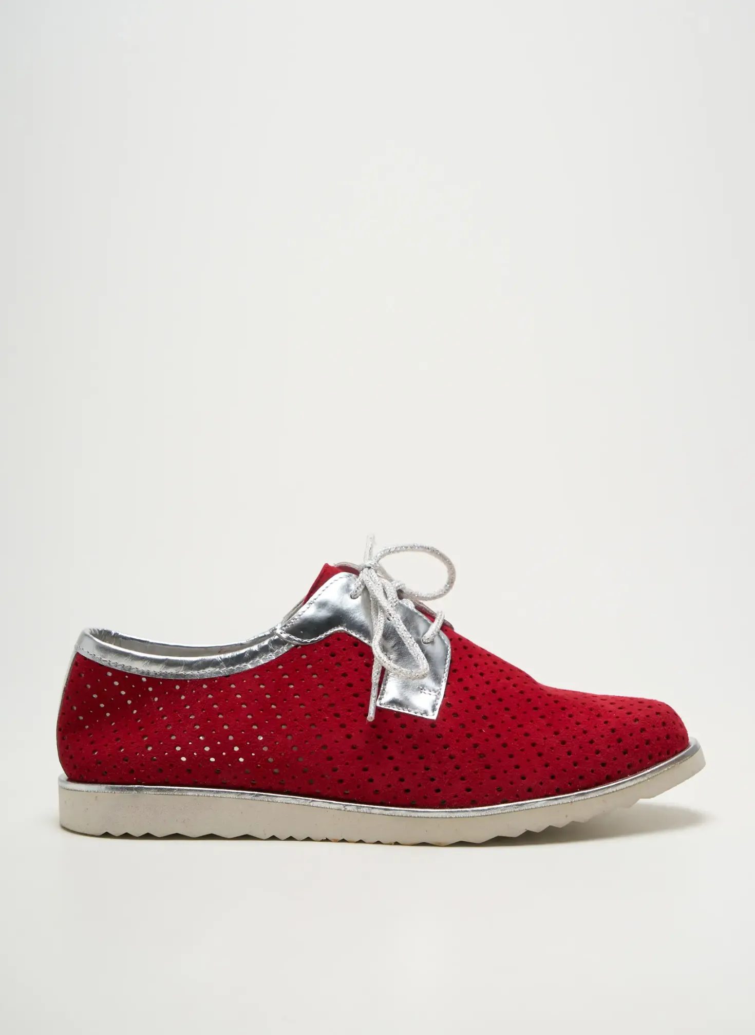 Derbies Smann Rouge Talon Plat Jusqu'à 3cm