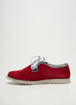 Derbies Smann Rouge Talon Plat Jusqu'à 3cm