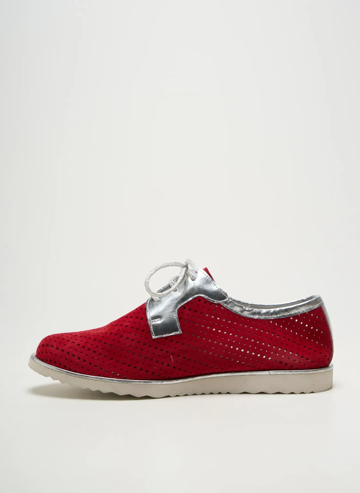 Derbies Smann Rouge Talon Plat Jusqu'à 3cm