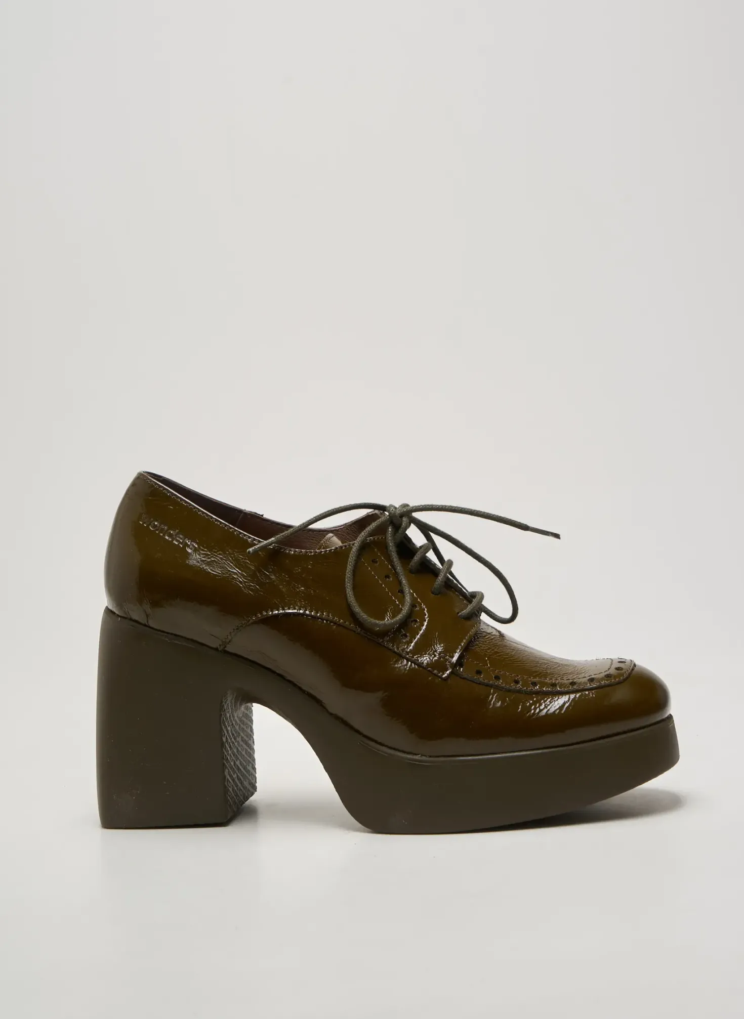 Derbies Wonders Vert Talon De 7 À 9cm
