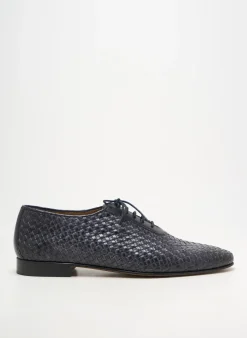 Derbies Yves Saint Clair Bleu Talon Bas