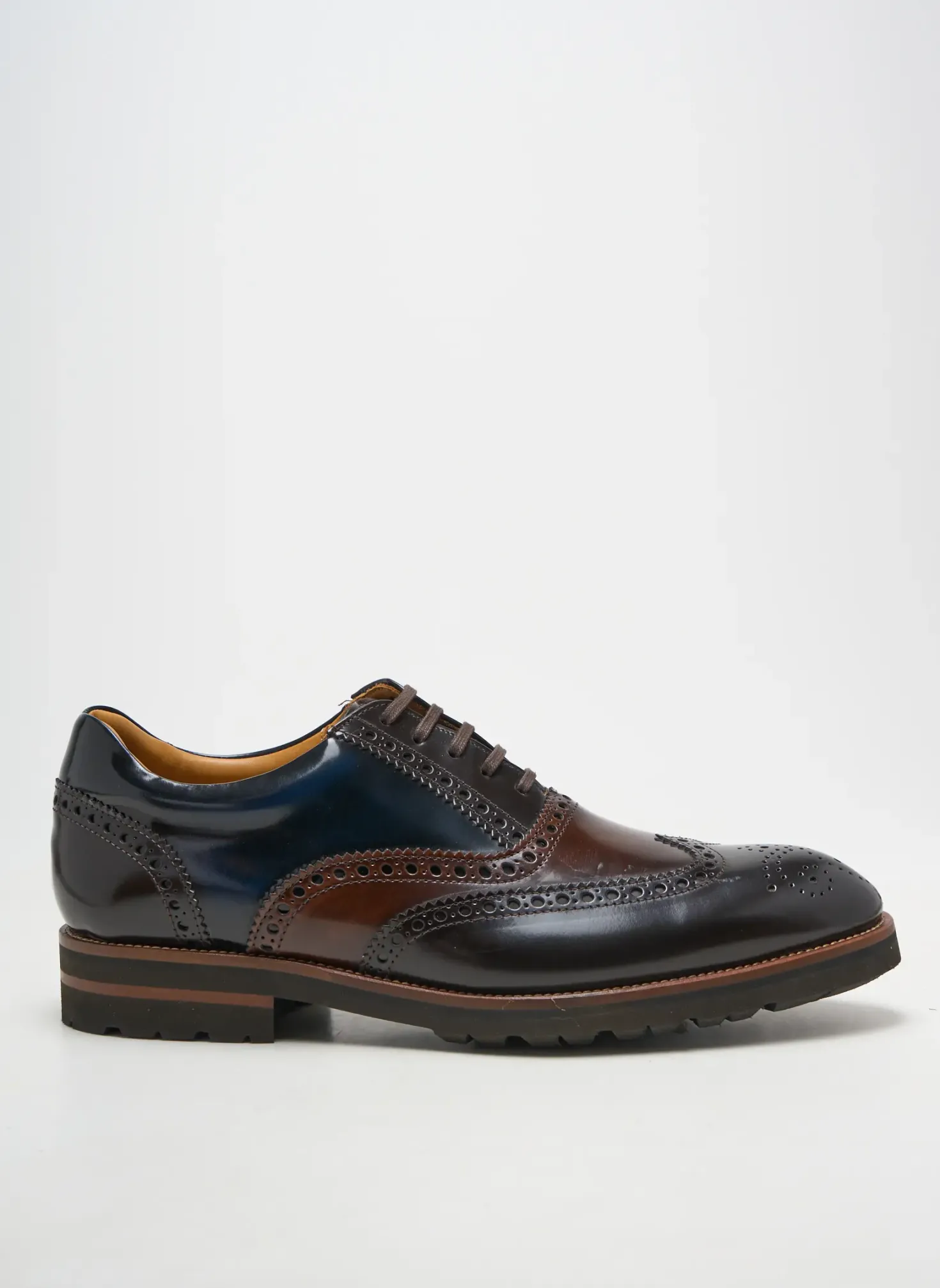 Derbies Yves Saint Clair Bleu Talon Bas