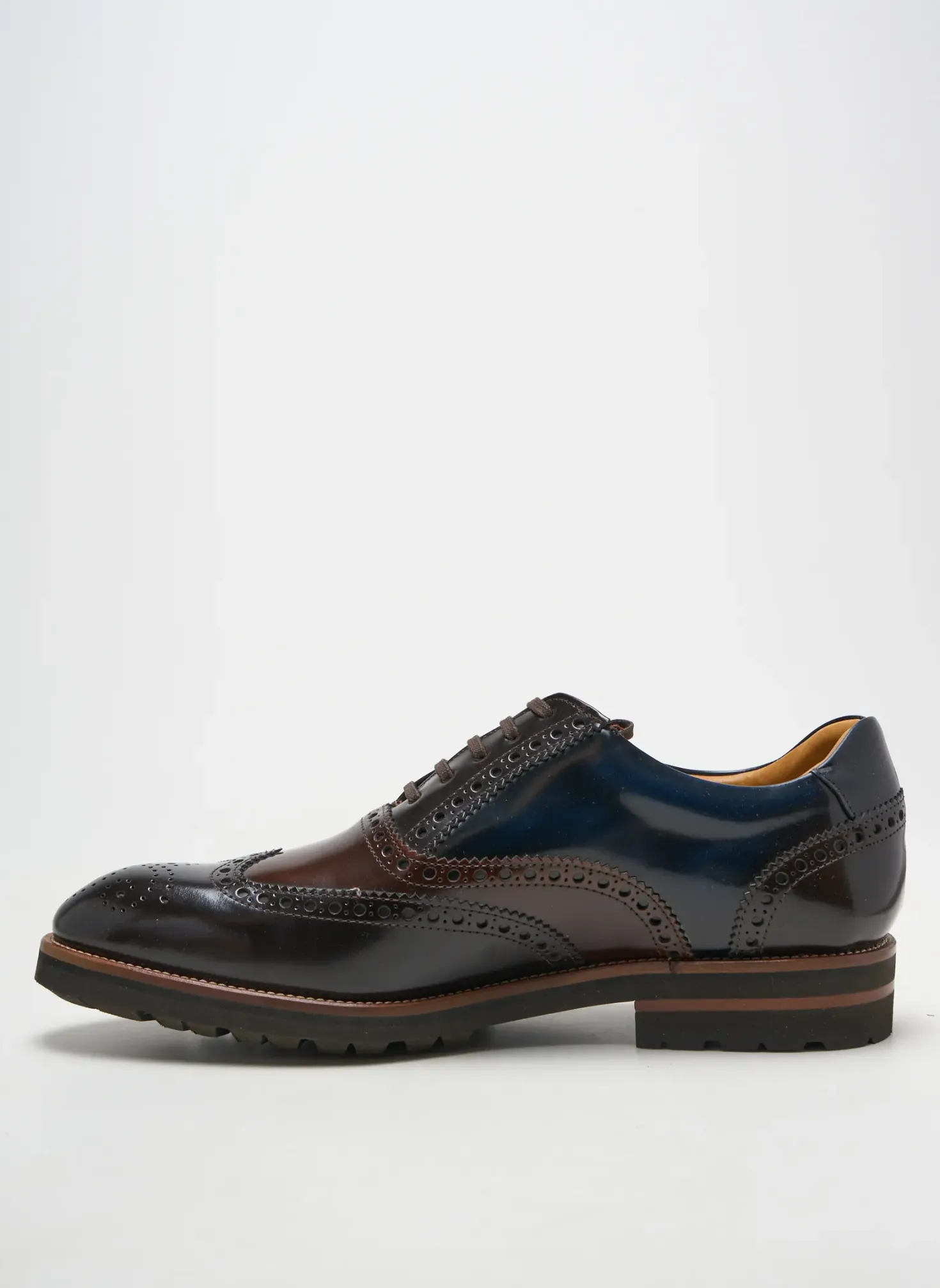 Derbies Yves Saint Clair Bleu Talon Bas