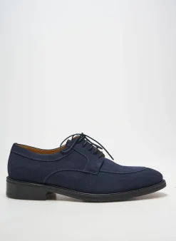 Derbies Yves Saint Clair Bleu Talon Bas