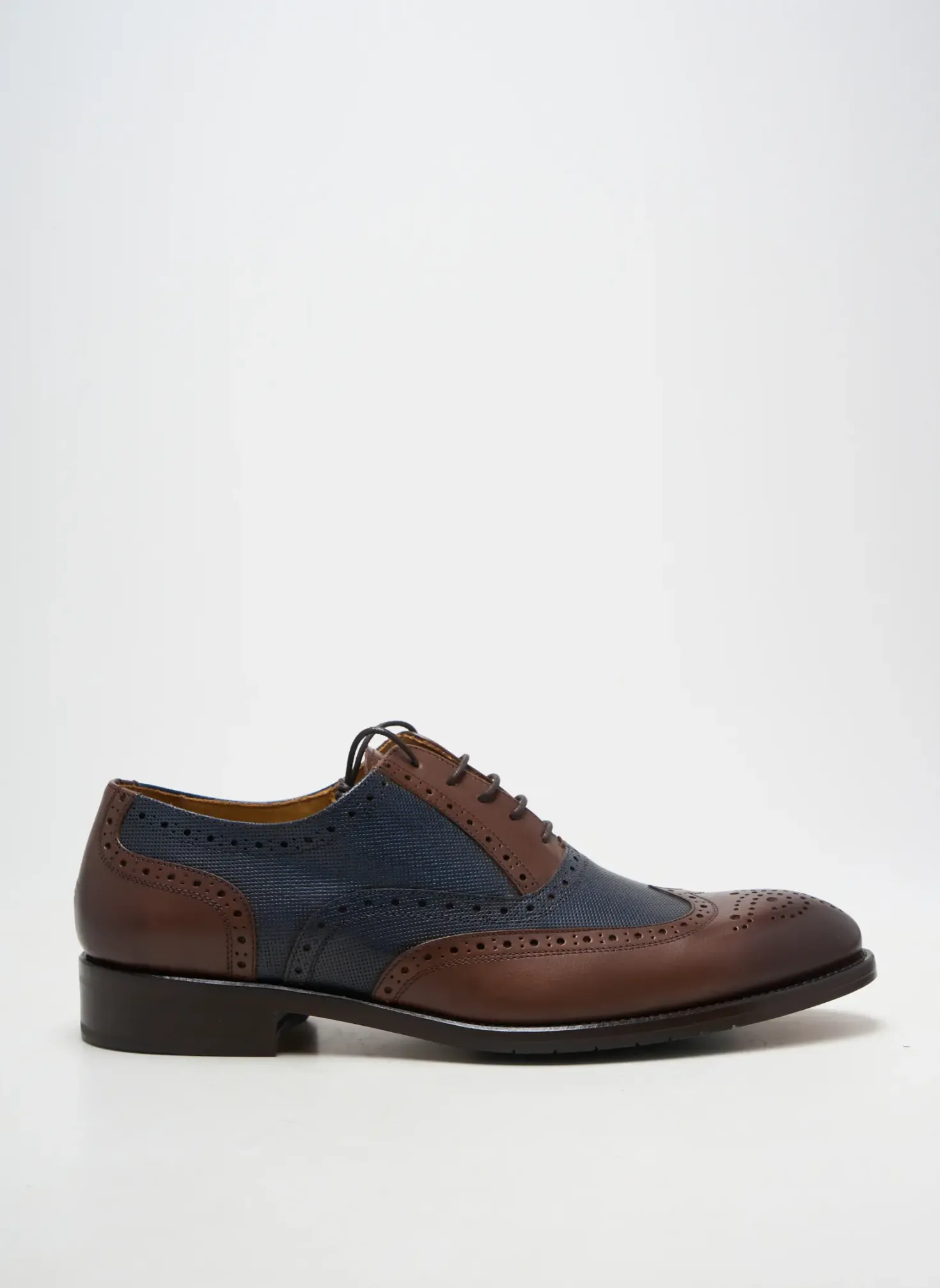 Derbies Yves Saint Clair Bleu Talon Bas