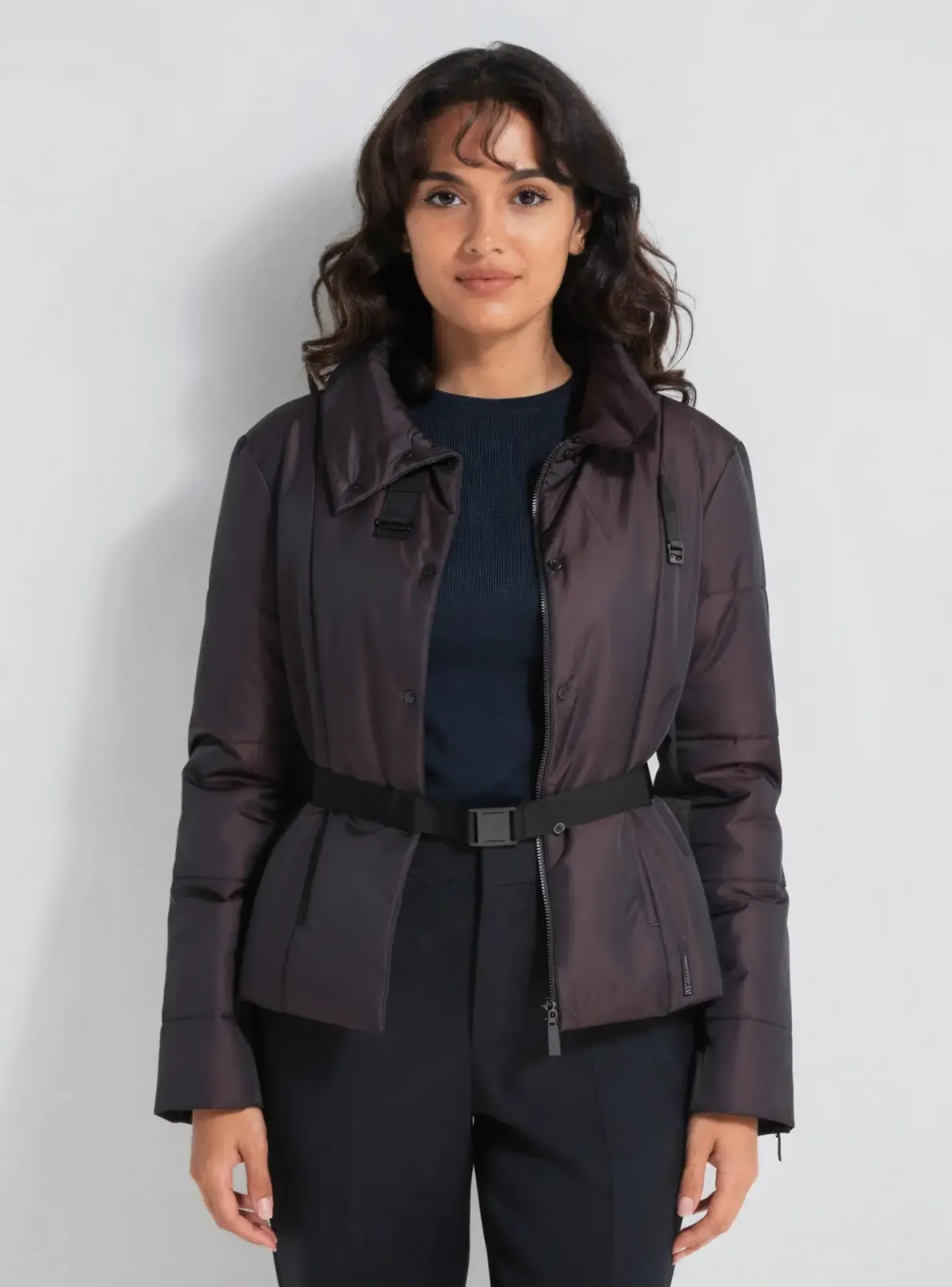 Doudoune Armor Lux Marron Sans Capuche
