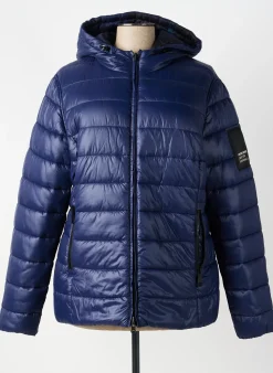 Doudoune Betty Barclay Bleu A Capuche