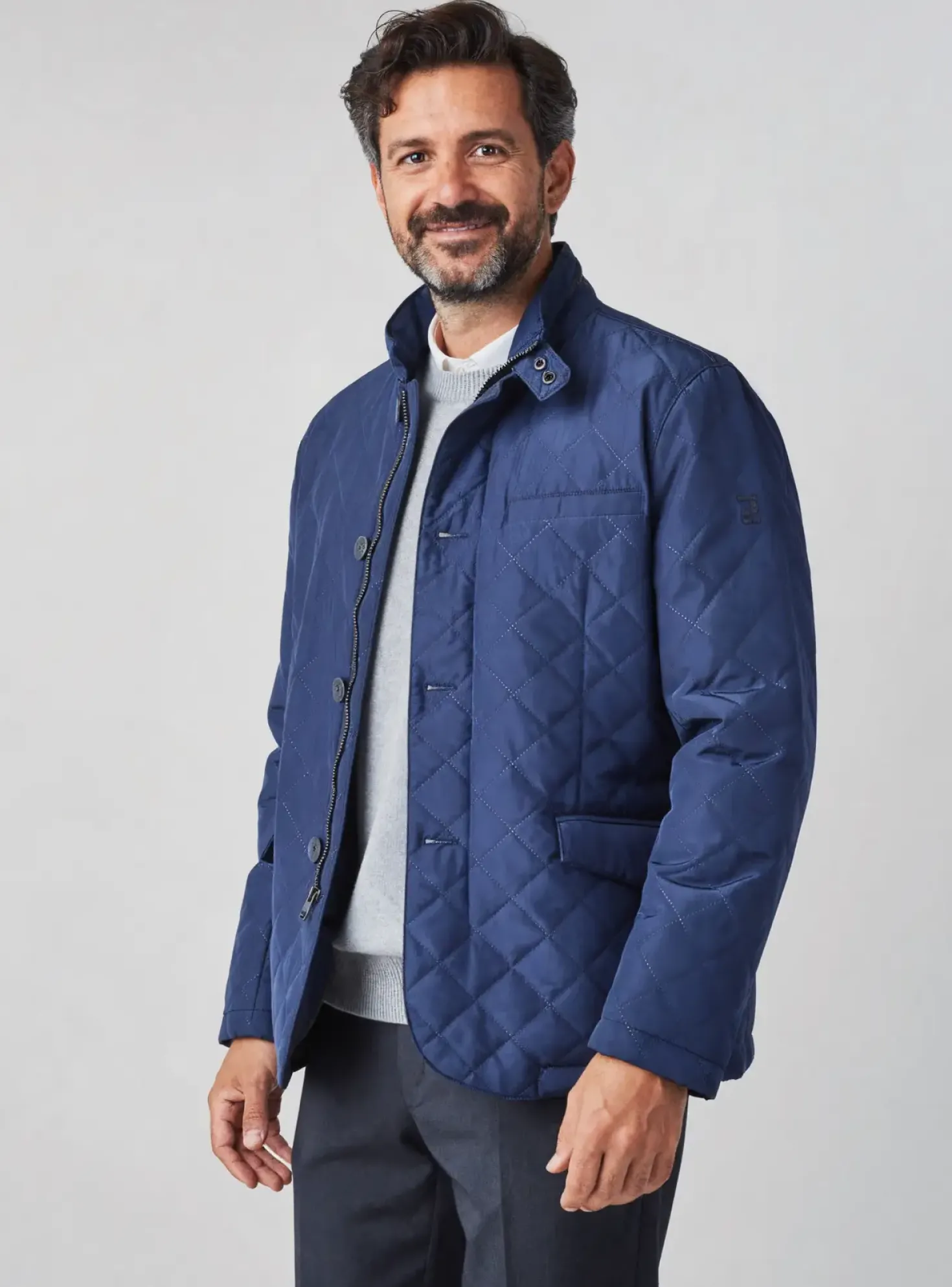 Doudoune Calamar Bleu Sans Capuche
