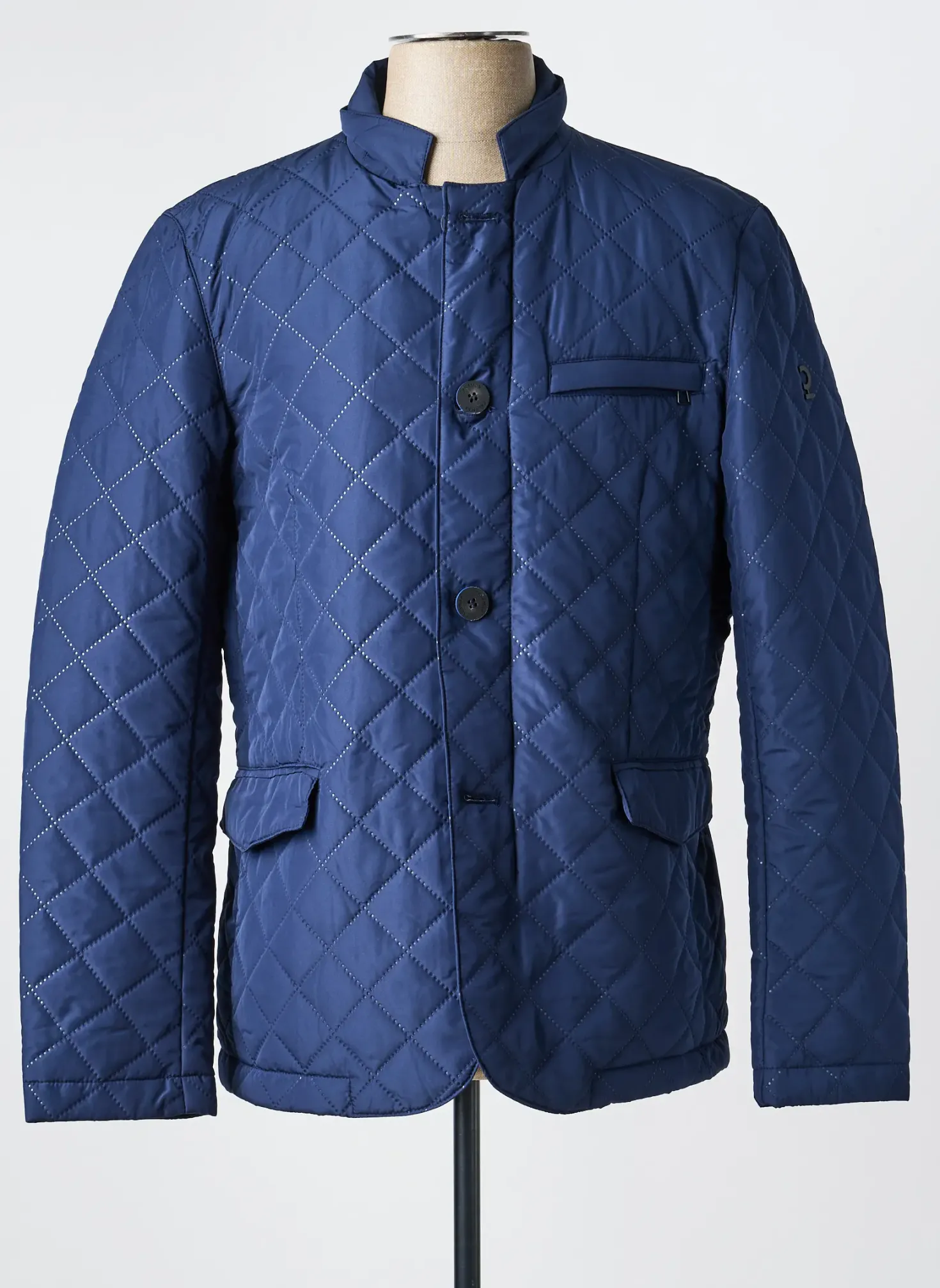 Doudoune Calamar Bleu Sans Capuche
