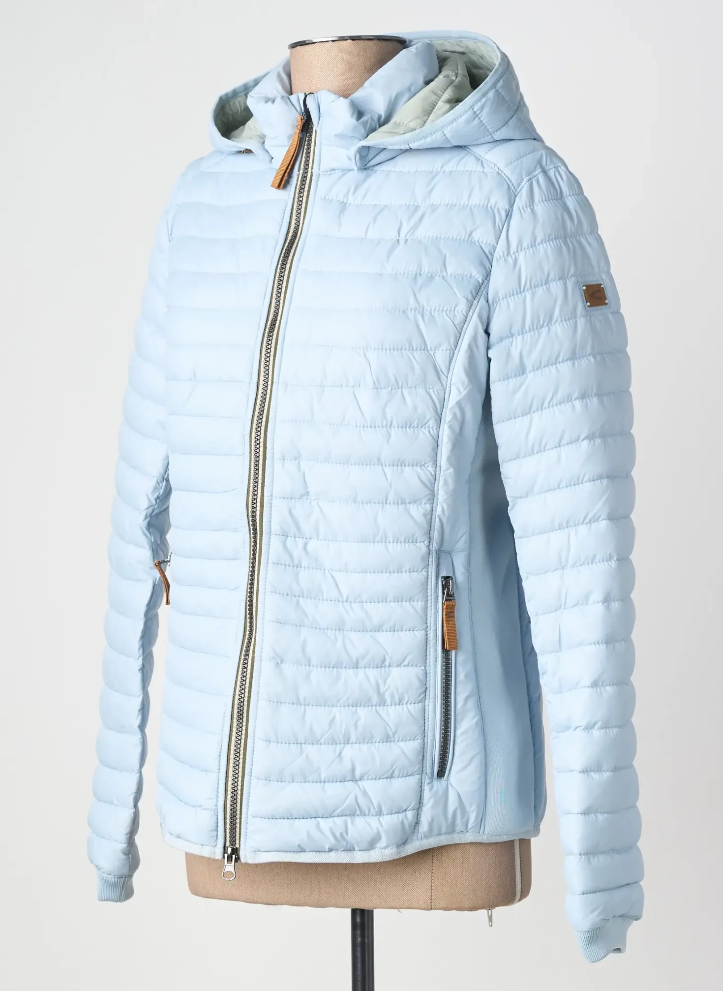 Doudoune Camel Active Bleu A Capuche