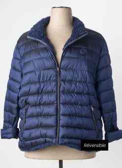 Doudoune Christine Laure Bleu Sans Capuche