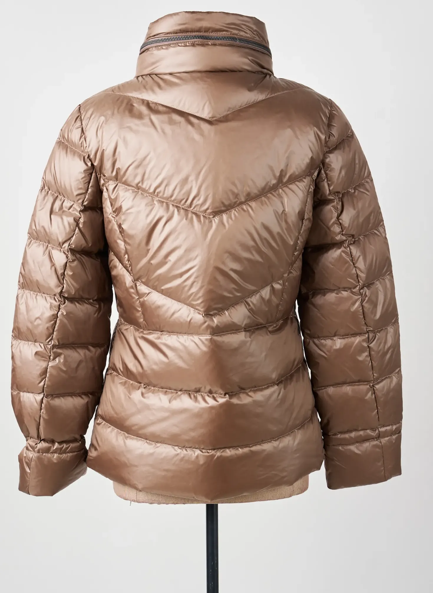 Doudoune Concept K Marron A Capuche