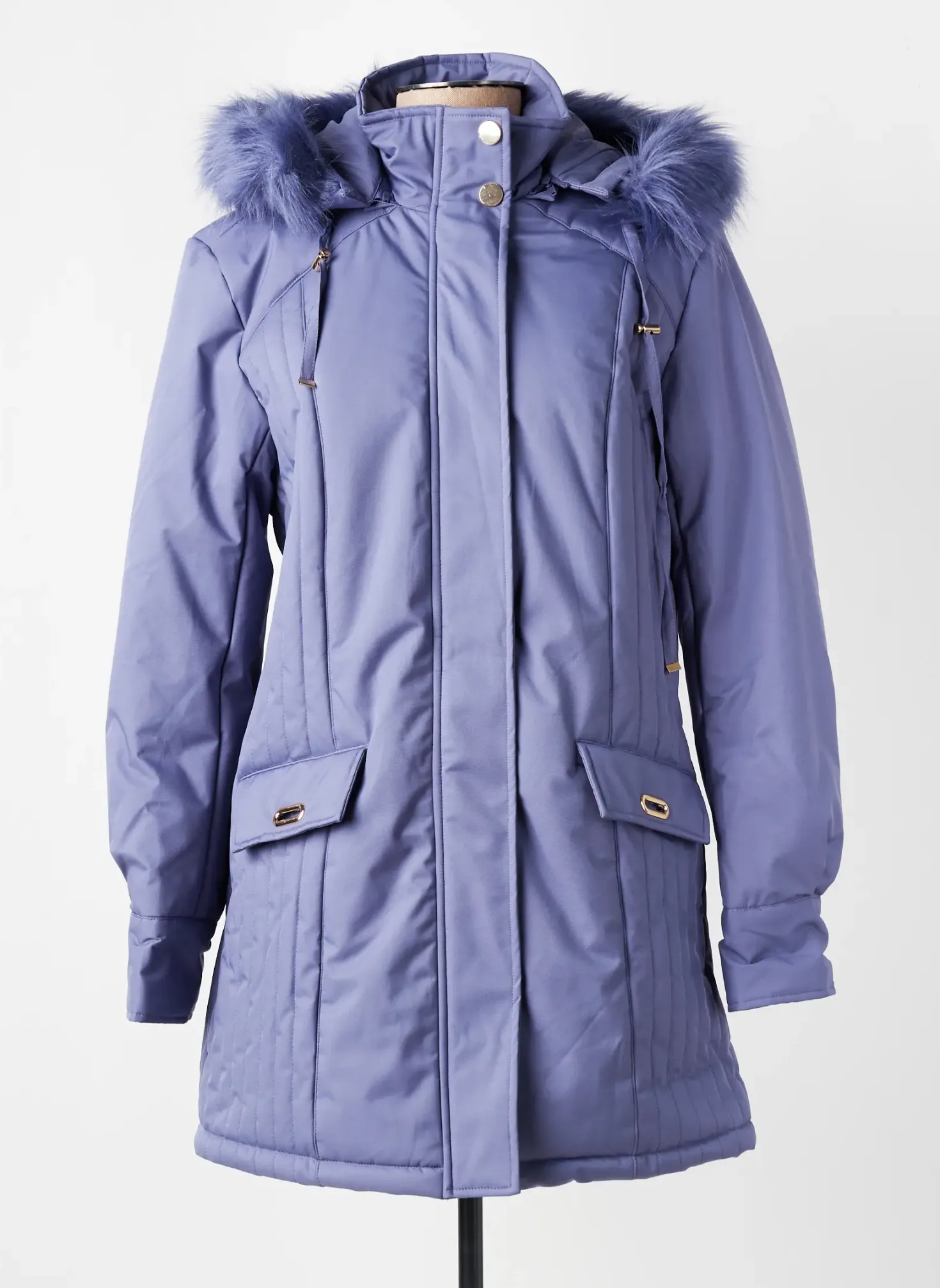 Doudoune Damart Violet A Capuche