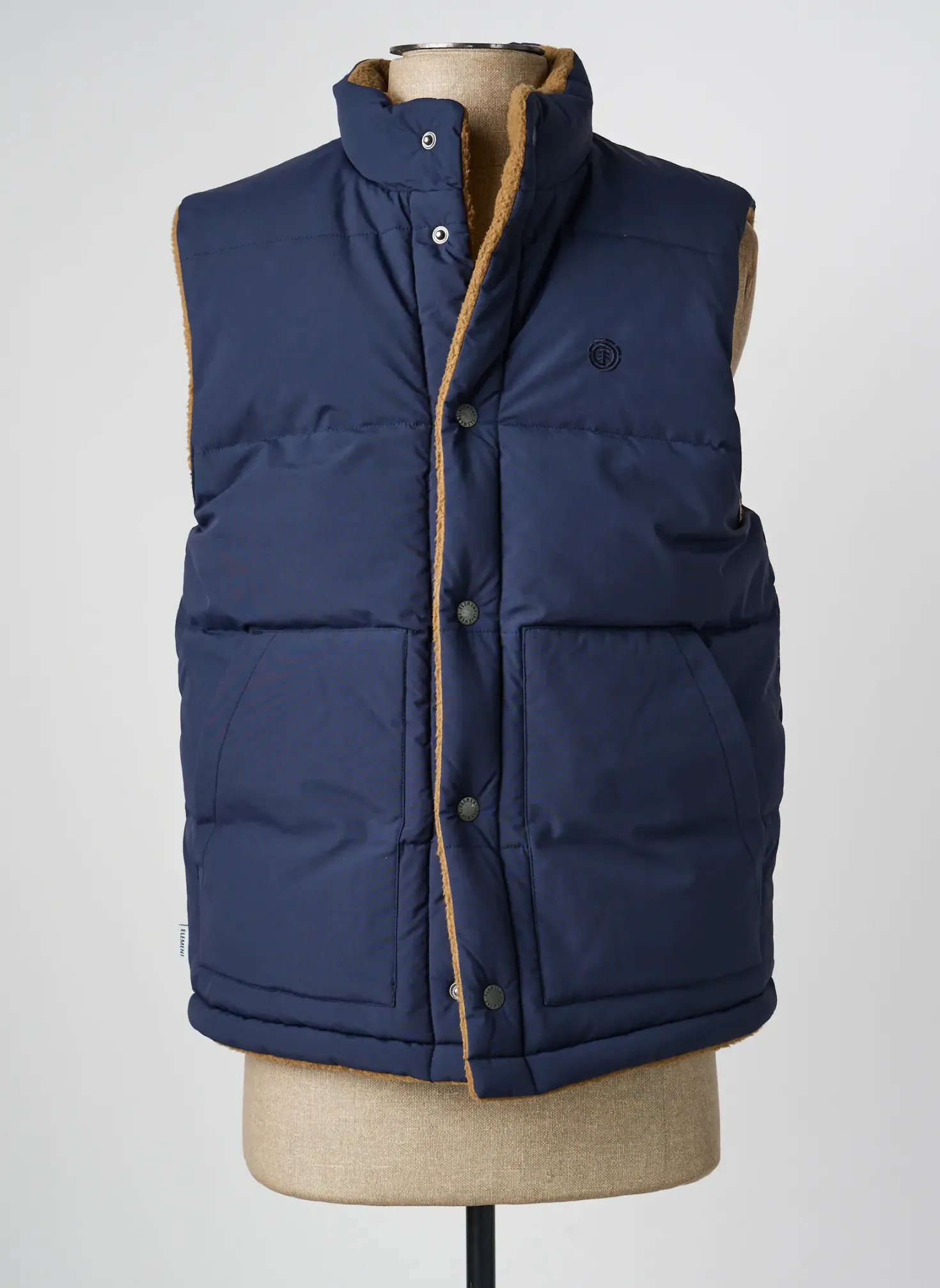 Doudoune Element Bleu Sans Capuche
